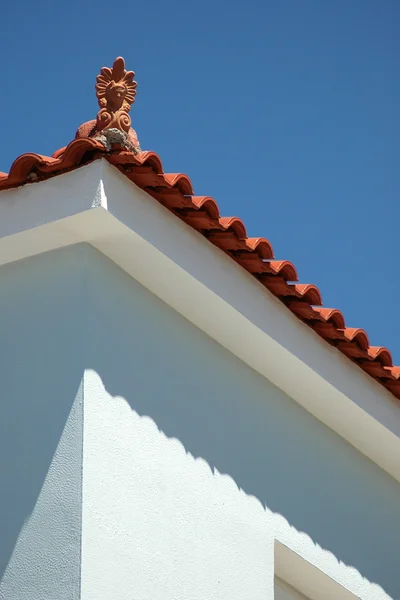 Decoraties op daken in Griekenl. — Stok fotoğraf