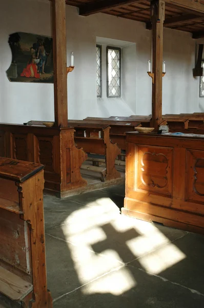 The interior of the church in Gosau — Stock Photo, Image