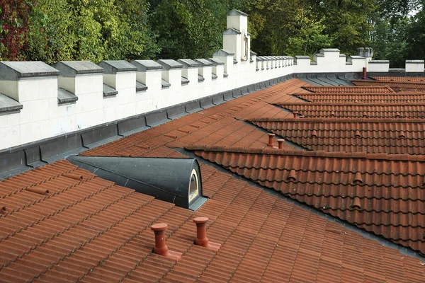 Het dak met de kantelen — Stockfoto