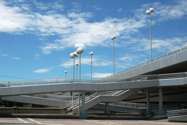 Modern staircase by the bridge — Stock Photo, Image