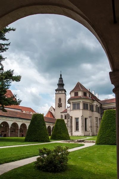 Castle garden w telc — Zdjęcie stockowe