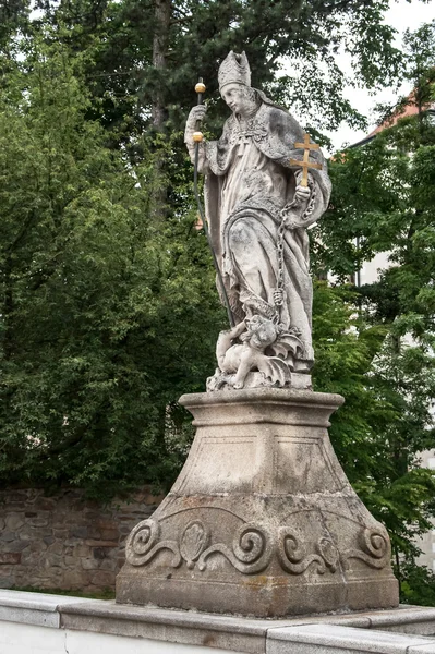 Telc içinde St procopius heykeli — Stok fotoğraf