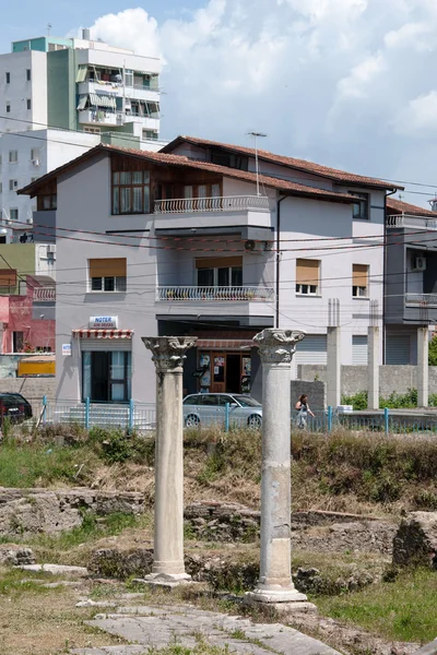 Ruins of a Byzantine forum in Durres, Albania — Stock Photo, Image