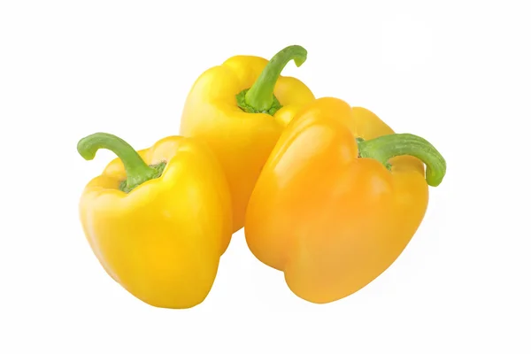 Three yellow peppers — Stock Photo, Image