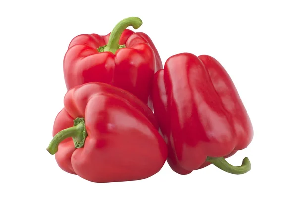 Three red peppers — Stock Photo, Image