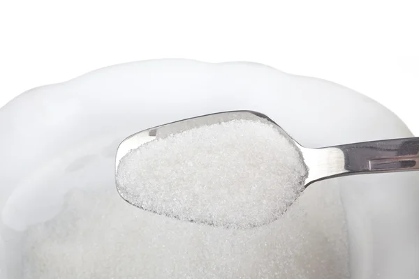 Sugar over plate — Stock Photo, Image