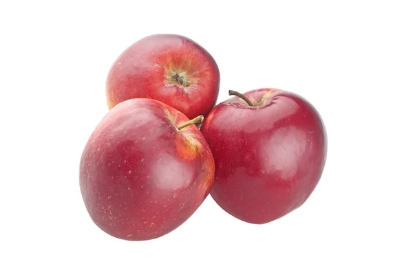 Tres manzanas rojas — Foto de Stock