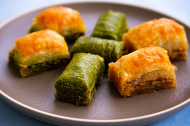 Baklava, traditional middle eastern, Turkish and Arabic sweet desert