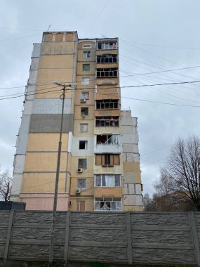 Rus ordusunun Kiev bölgesindeki Vasilkov kentinde bombalanmasının yol açtığı yıkım. Ukrayna 'daki sivil nüfusun katledildiğine dair kanıt. Rusya ve Ukrain arasındaki savaş