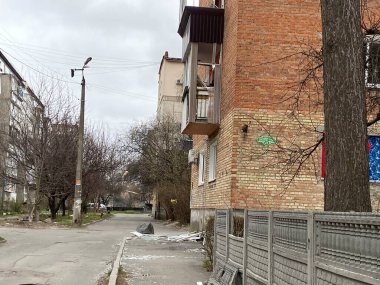Rus ordusunun Kiev bölgesindeki Vasilkov kentinde bombalanmasının yol açtığı yıkım. Ukrayna 'daki sivil nüfusun katledildiğine dair kanıt. Rusya ve Ukrain arasındaki savaş