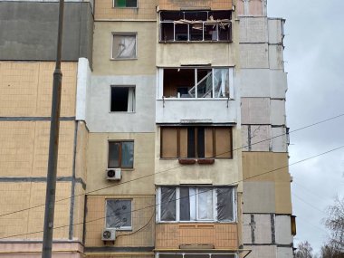 Rus ordusunun Kiev bölgesindeki Vasilkov kentinde bombalanmasının yol açtığı yıkım. Ukrayna 'daki sivil nüfusun katledildiğine dair kanıt. Rusya ve Ukrain arasındaki savaş