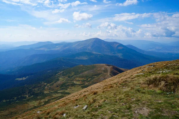 View Carpathian Mountains Ukrainian Mount Hoverla —  Fotos de Stock