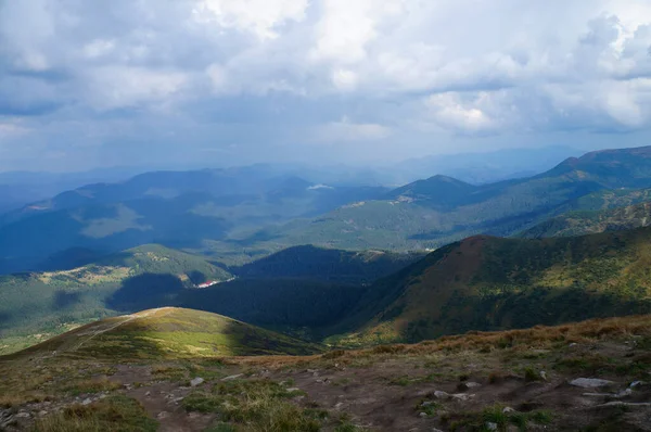 View Carpathian Mountains Ukrainian Mount Hoverla —  Fotos de Stock