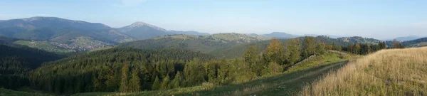 View Carpathian Mountains Ukrainian Mount Hoverla Panorama —  Fotos de Stock