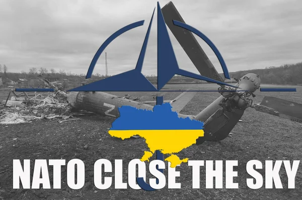 Ucraina Krivoy Rog Mai 2022 Harta Ucrainei Emblema Nato Apelul — Fotografie, imagine de stoc