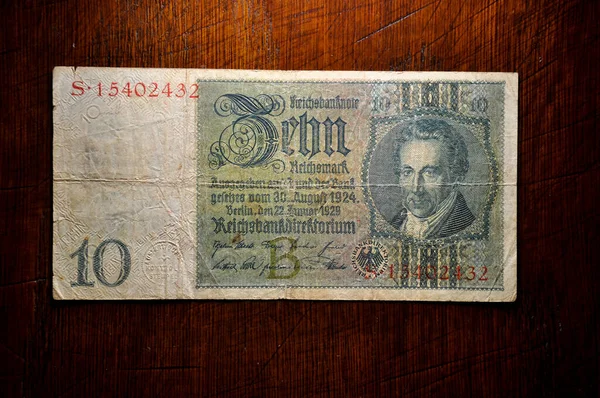 Notas Reichsmarks Alemanha 1924 — Fotografia de Stock