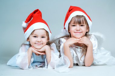 İki Noel küçük kızlar