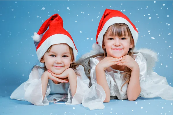 Duas meninas de Natal — Fotografia de Stock