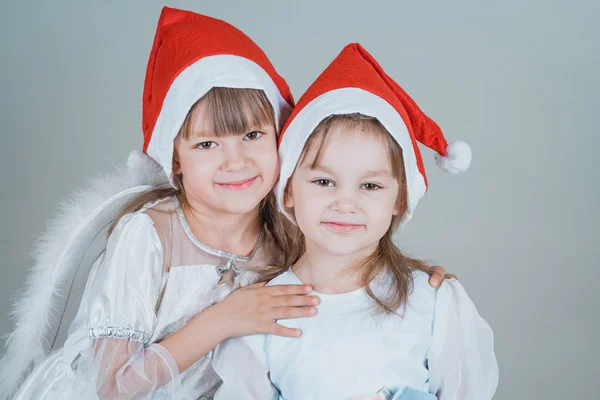 Dos niñas navideñas — Foto de Stock