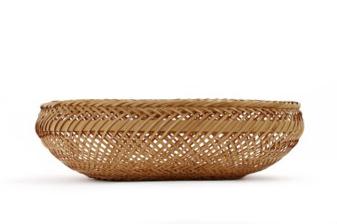 beyaz zemin üzerine ekmek sepeti 