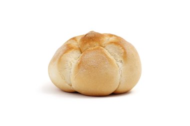 beyaz zemin üzerinde tek ekmek 