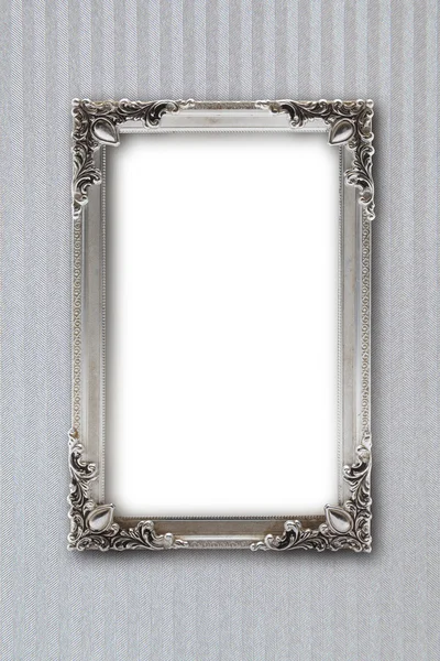 Marco de imagen de plata sobre fondo con efectos — Foto de Stock
