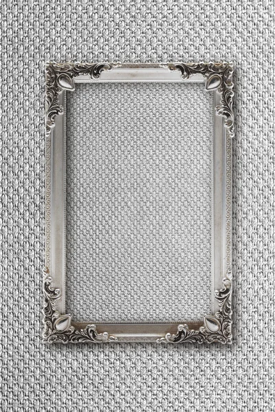 Silver picture frame on background with effects — Stock Photo, Image