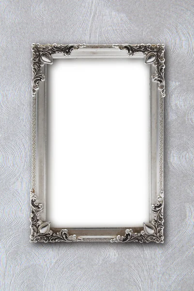 Marco de imagen de plata sobre fondo con efectos — Foto de Stock