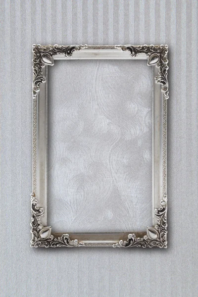 Silver picture frame on background with effects — Stock Photo, Image