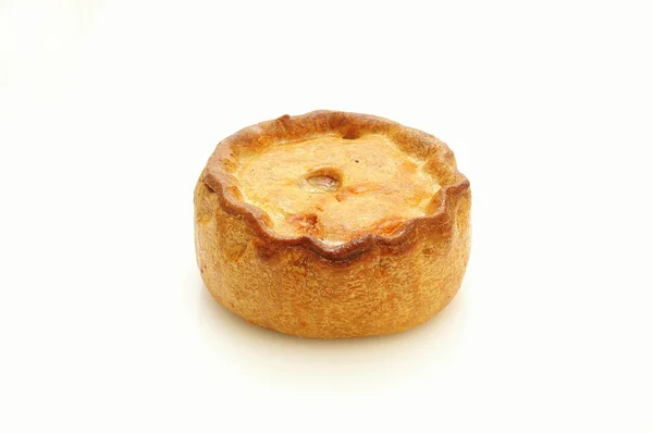 Traditional pork pies on white background — Stock Photo, Image
