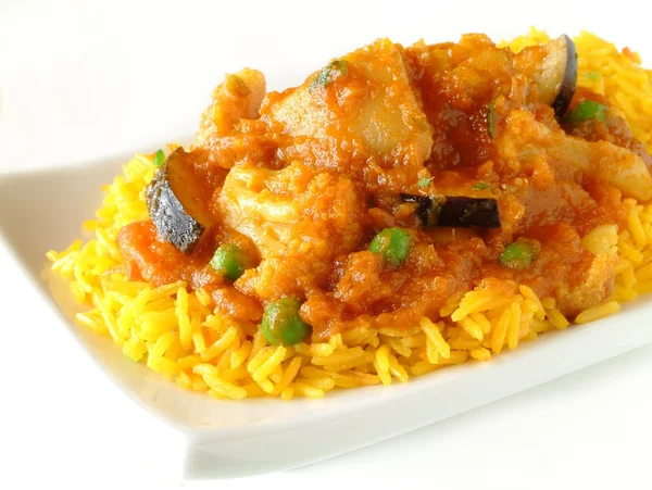 Indiase curry op plaat — Stockfoto