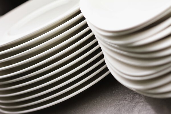 White dishes