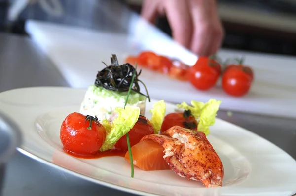 Marisco con verduras — Foto de Stock