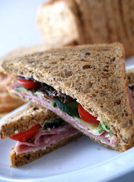 Vollkornbrot-Sandwich — Stockfoto