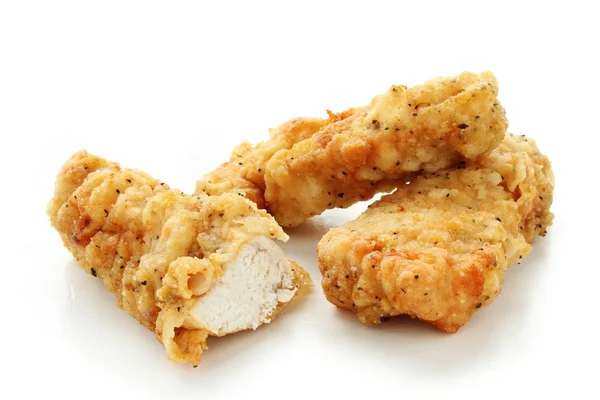 Pezzi di pollo fritto — Foto Stock