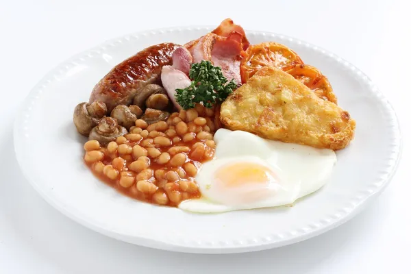 Полный английский завтрак — стоковое фото