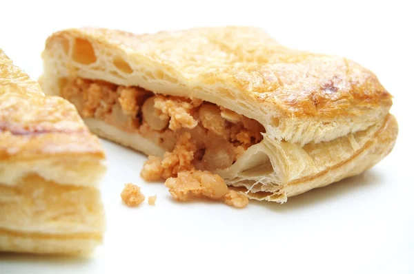 Baked bean filled savory pasty — Stock Photo, Image