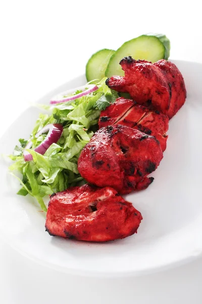 Indické kuřecí tikka tandor kebab — Stock fotografie