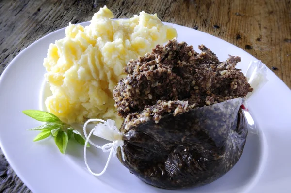 Haggis tradycyjny obiad — Zdjęcie stockowe