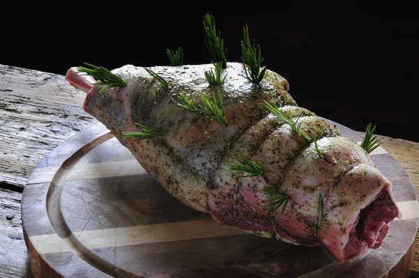 Whole rolled leg of lamb — Stock Photo, Image