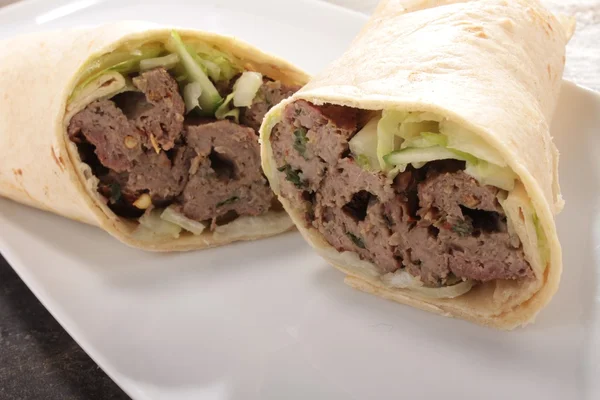 Kofte shish kebab wrap — Stock Fotó