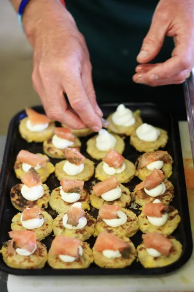 Queso crema de salmón — Foto de Stock