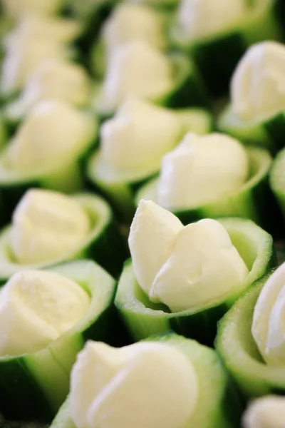 Canapés de pepino — Foto de Stock