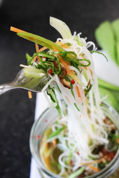 鉢植えな野菜麺 — ストック写真