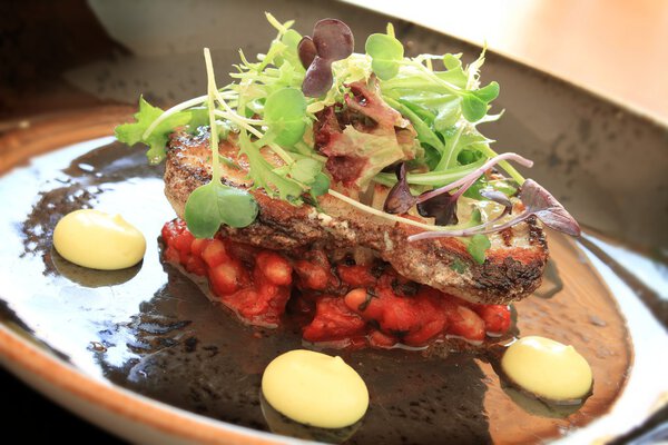 Monk fish with haricot bean