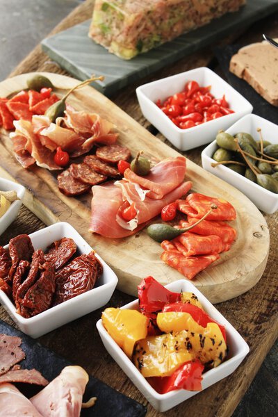 Mixed antipasti antipasto antipesto selection