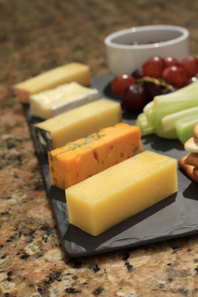 Cheese selection platter cheese board