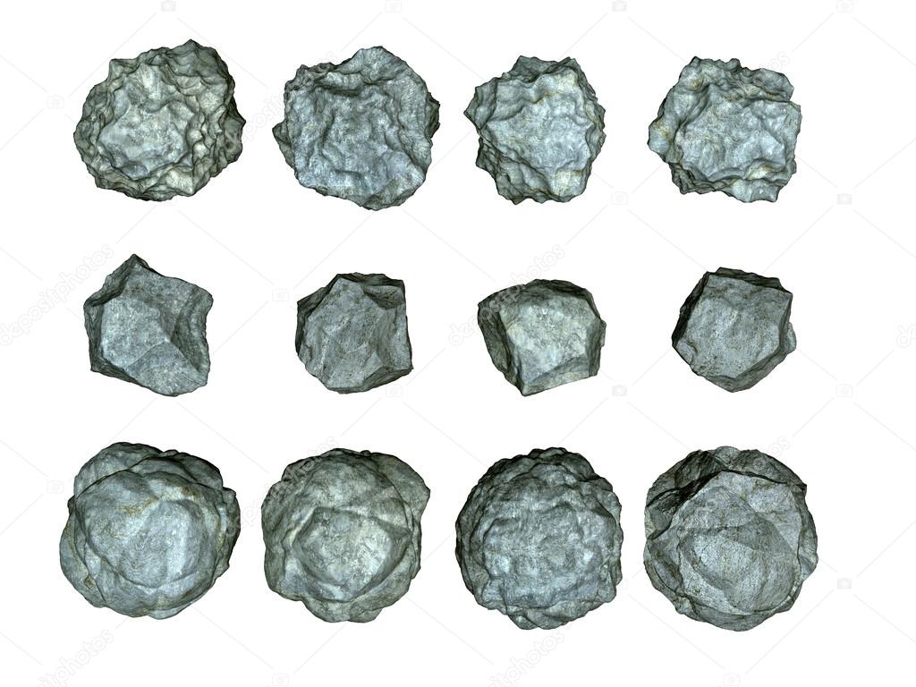 Stones asteroids illustration
