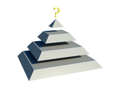Pyramid with question clipart