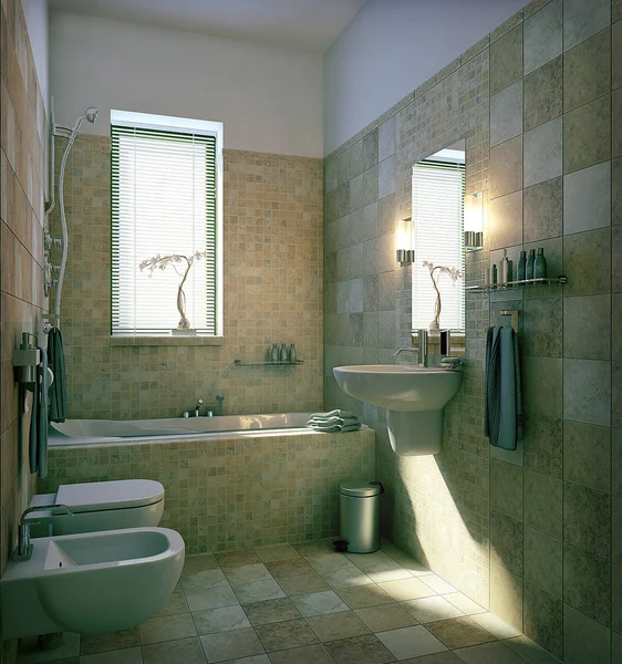 Wc with bathroom scene — Stock Photo, Image